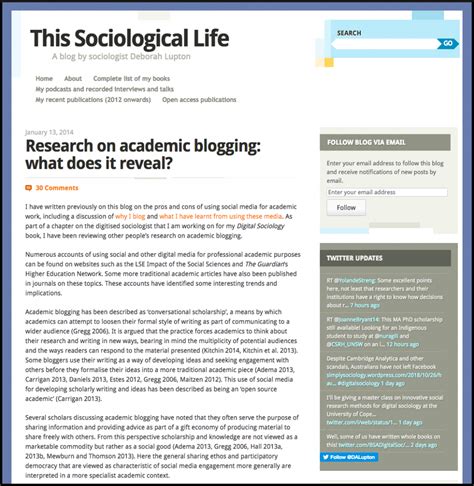 academic blog posts.